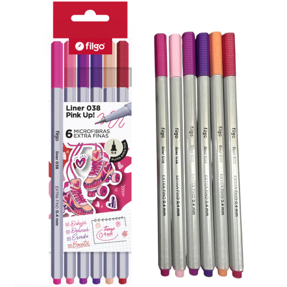 Microfibras Filgo PINK x 6 0.4mm