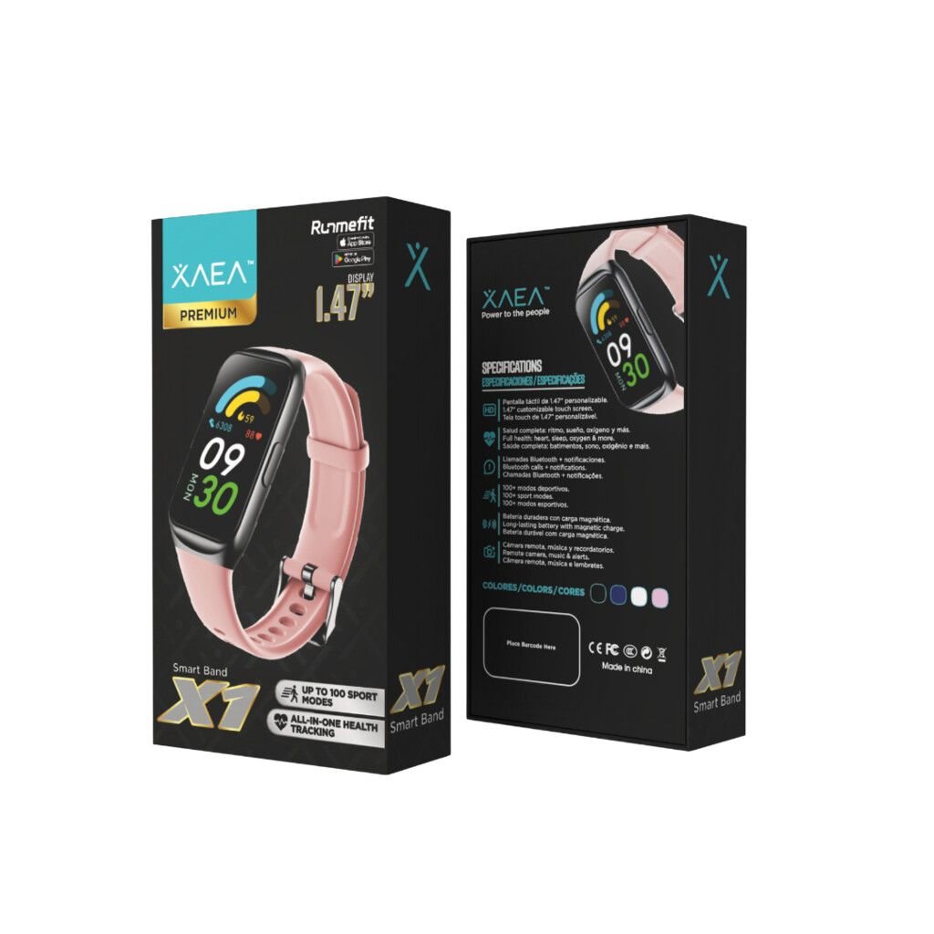 Reloj Smart BAND "XAEA X1 ROSA" (Tipo Pulsera- Mas Fino)