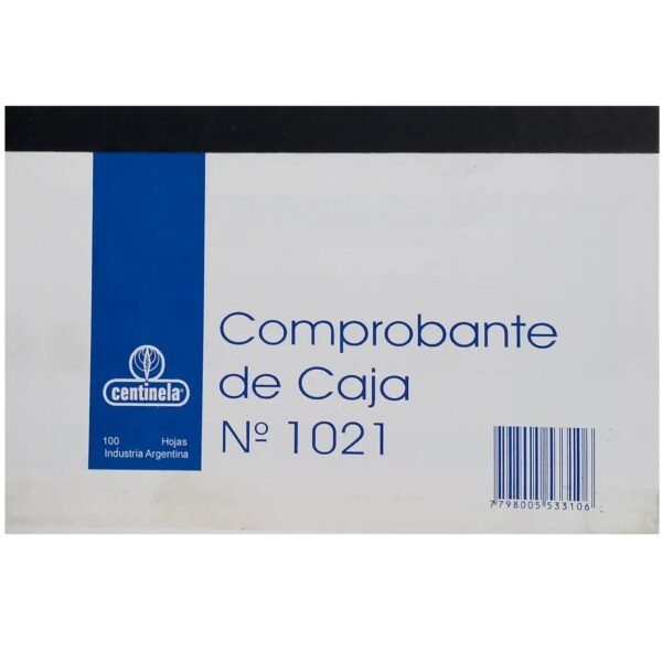 Planilla de Caja * Centinela * Tamaño Chico (1021) x 100 Hojas