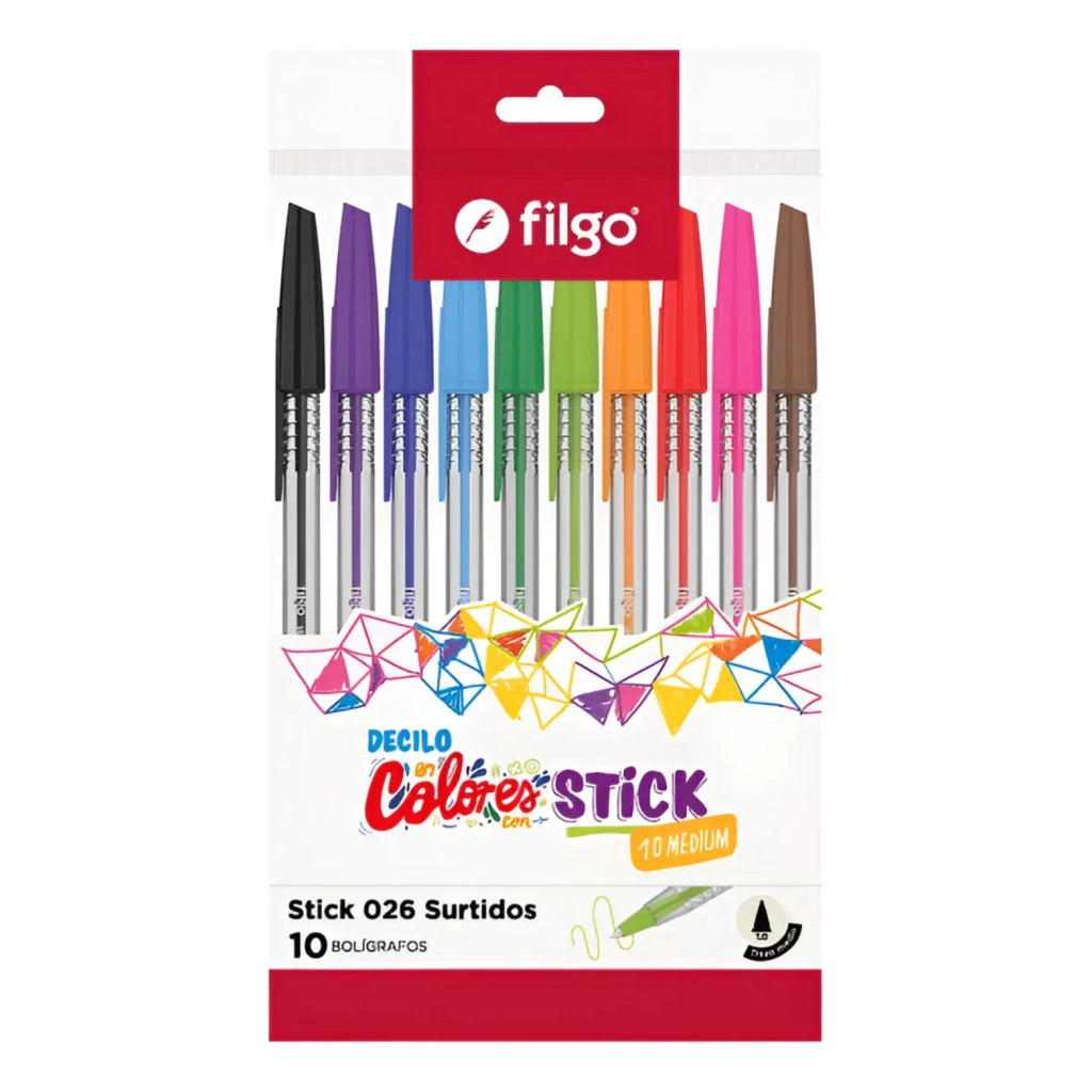Lapiceras de color Filgo x 10