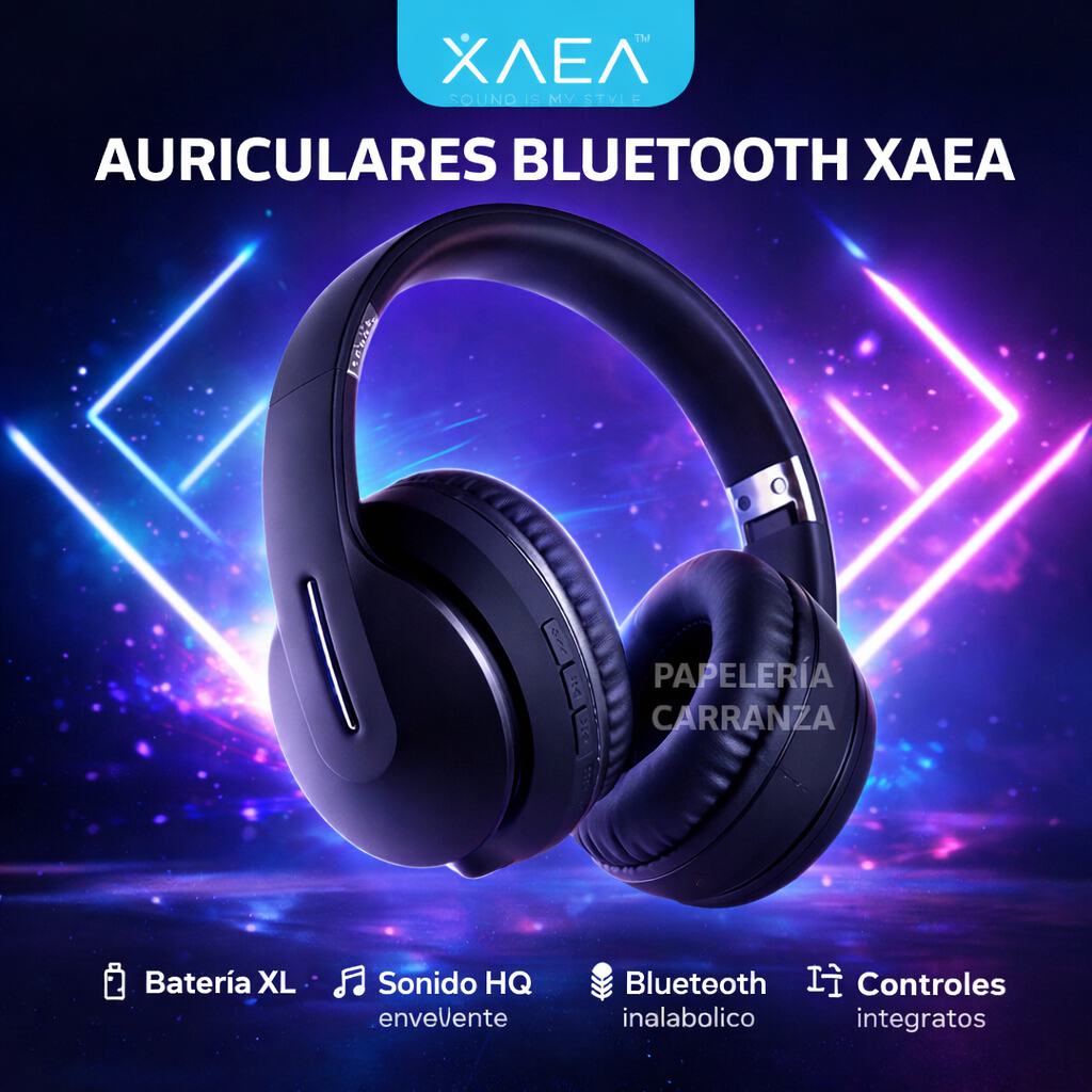 Auriculares Inalámbricos * XAEA PRO Negro * Mod 81 Bluetooth (Premium) Batería XL -CALIDAD-