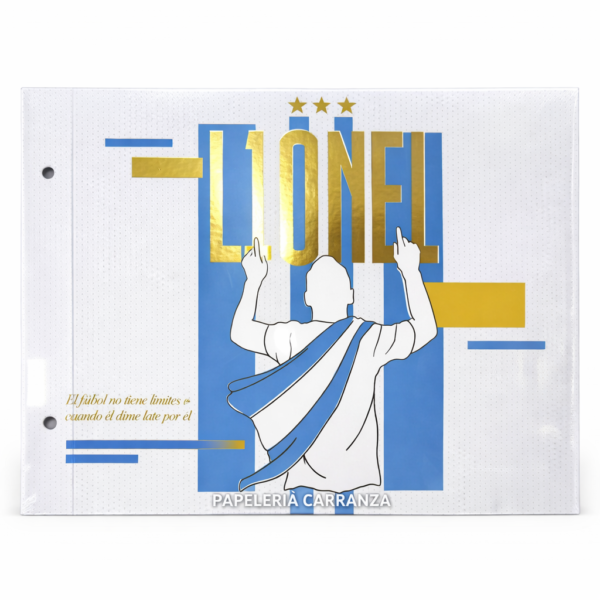 Tapa de Carpeta de dibujo N5 " LIONEL " MESSI ARGENTINA 10