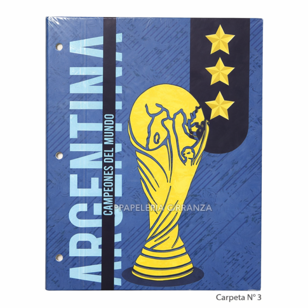 Tapa de Carpeta Escolar N3 " COPA DEL MUNDO (SELECCION ARGENTINA) " LOBO