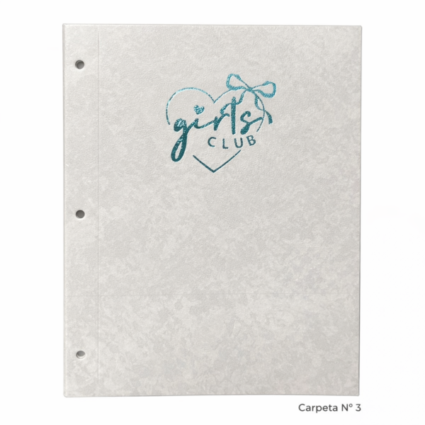 Tapa de Carpeta Escolar N3 " GIRLS CLUB " LOBO