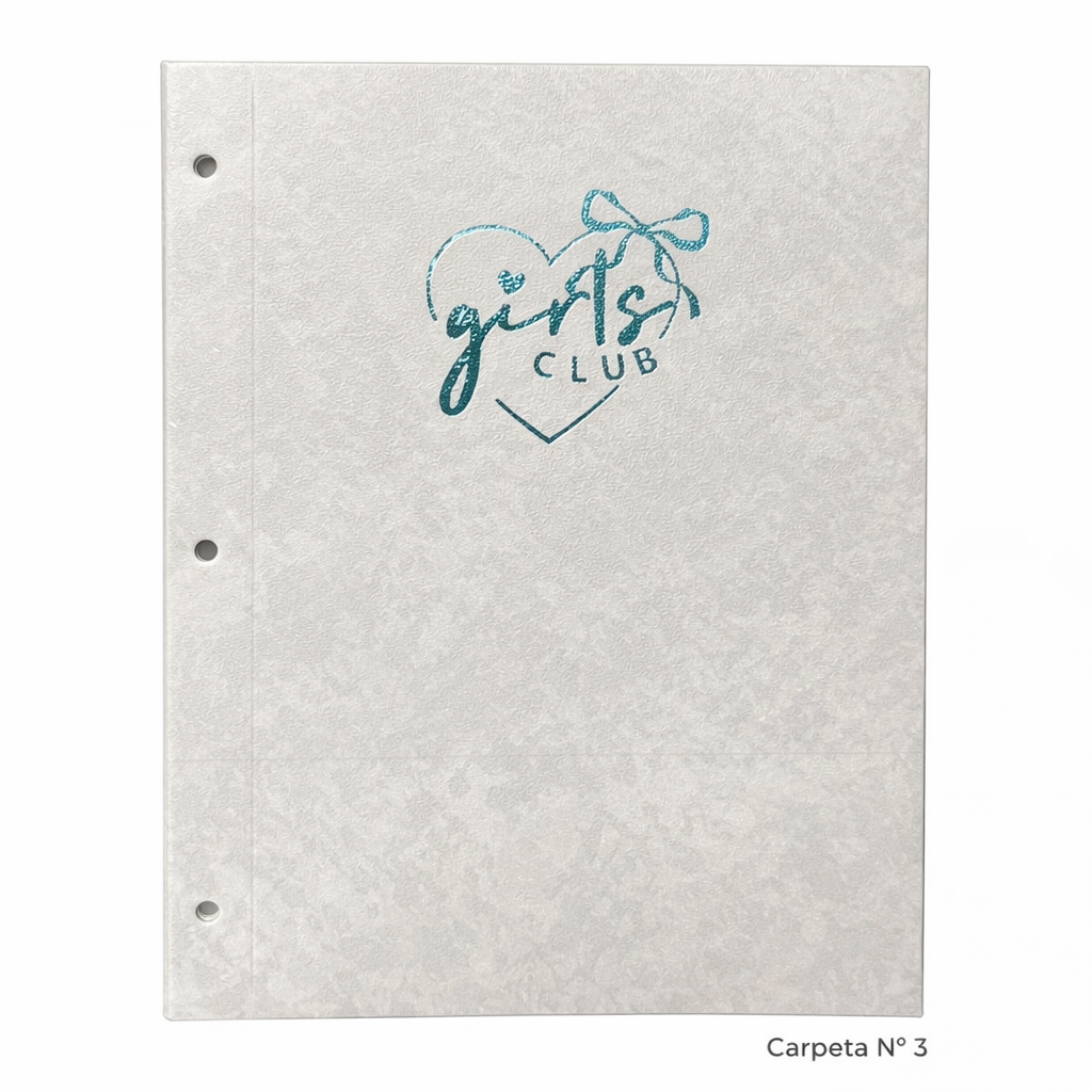 Tapa de Carpeta Escolar N3 " GIRLS CLUB " LOBO