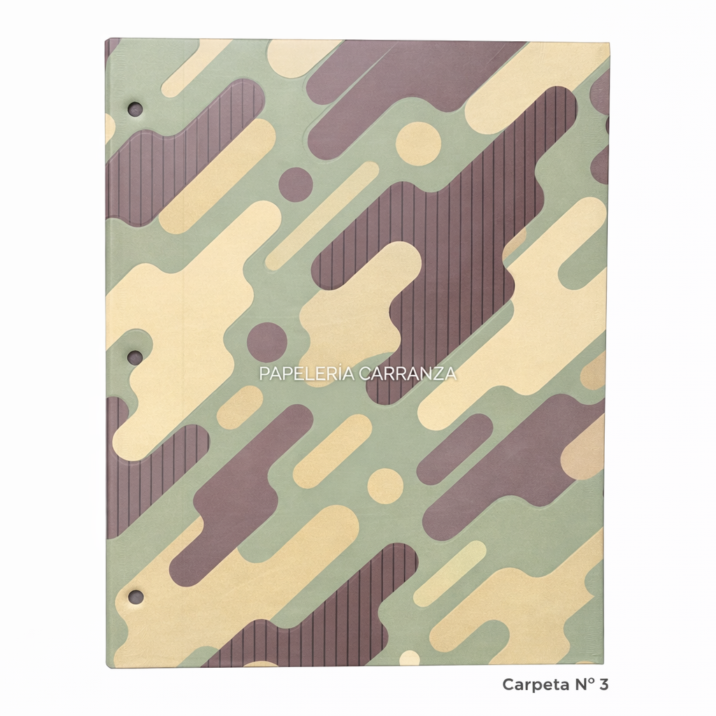 Tapa de Carpeta Escolar N3 " MILITAR " LOBO
