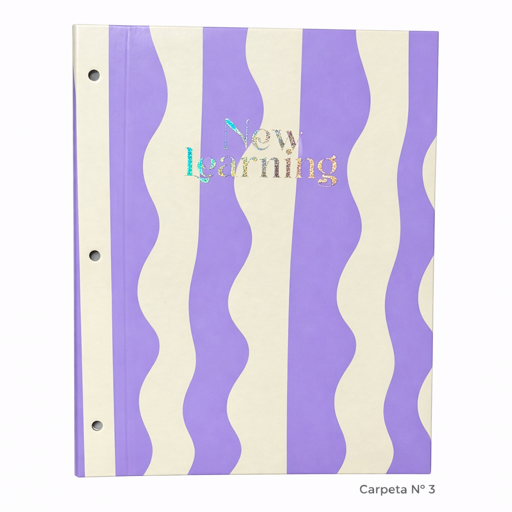 Tapa de Carpeta Escolar N3 " NEW LEARNING " LOBO