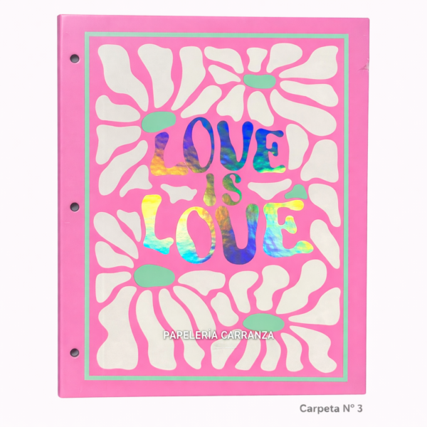 Tapa de Carpeta Escolar N3 " LOVE " LOBO