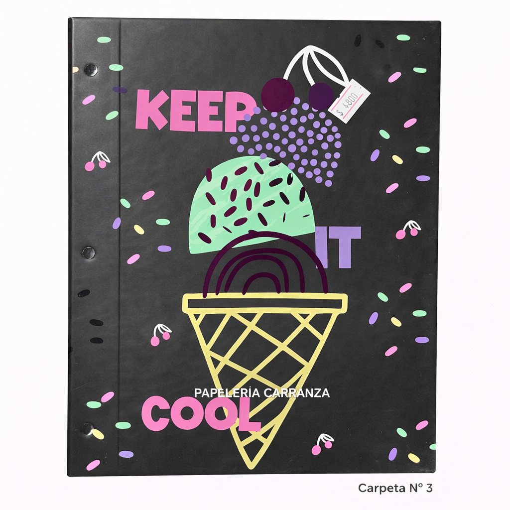 Tapa de Carpeta Escolar N3 " COOL " LOBO