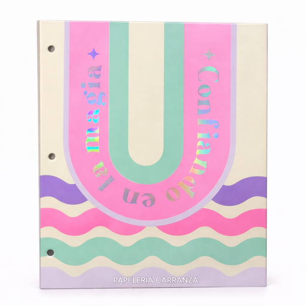 Tapa de Carpeta Escolar N3 " CONFIANDO " LOBO