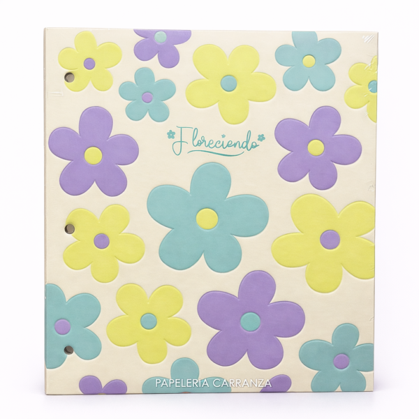 Tapa de Carpeta Escolar N3 " FLORECIENDO " LOBO