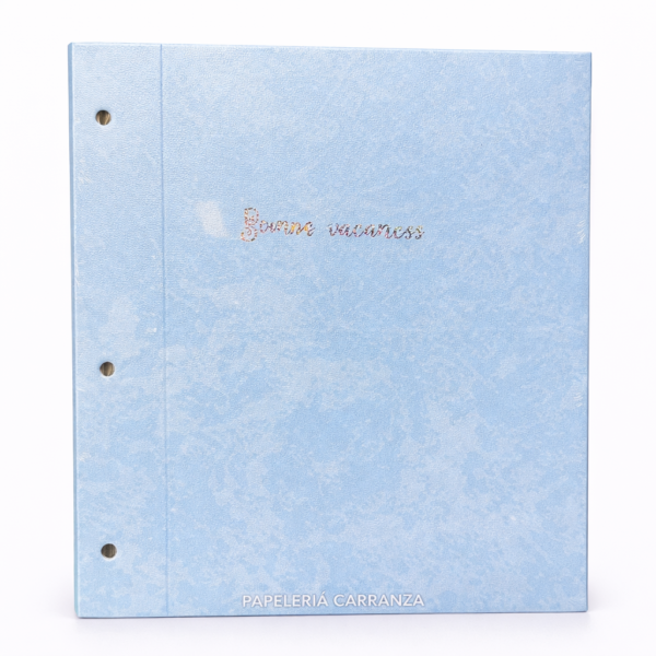 Tapa de Carpeta Escolar N3 " CELESTE LISA " LOBO