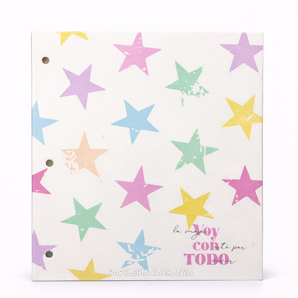 Tapa de Carpeta Escolar N3 " VOY CON TODO " LOBO