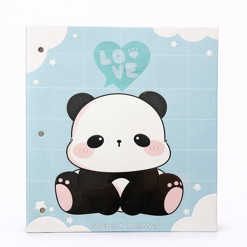 Tapa de Carpeta Escolar N3 " PANDA " LOBO
