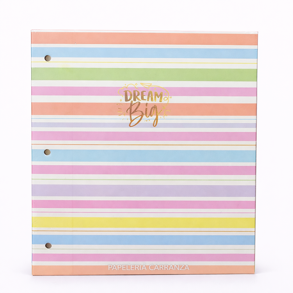 Tapa de Carpeta Escolar N3 " DREAM BIG " LOBO