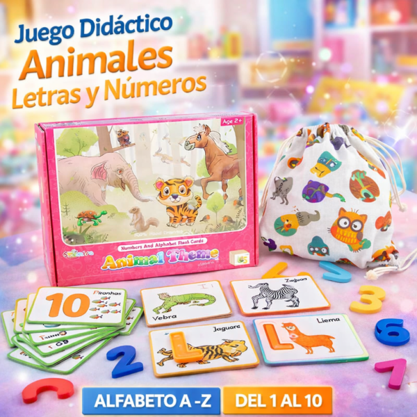 Set Didácticos de Madera *Animales + Letras + Numeros* Shemira