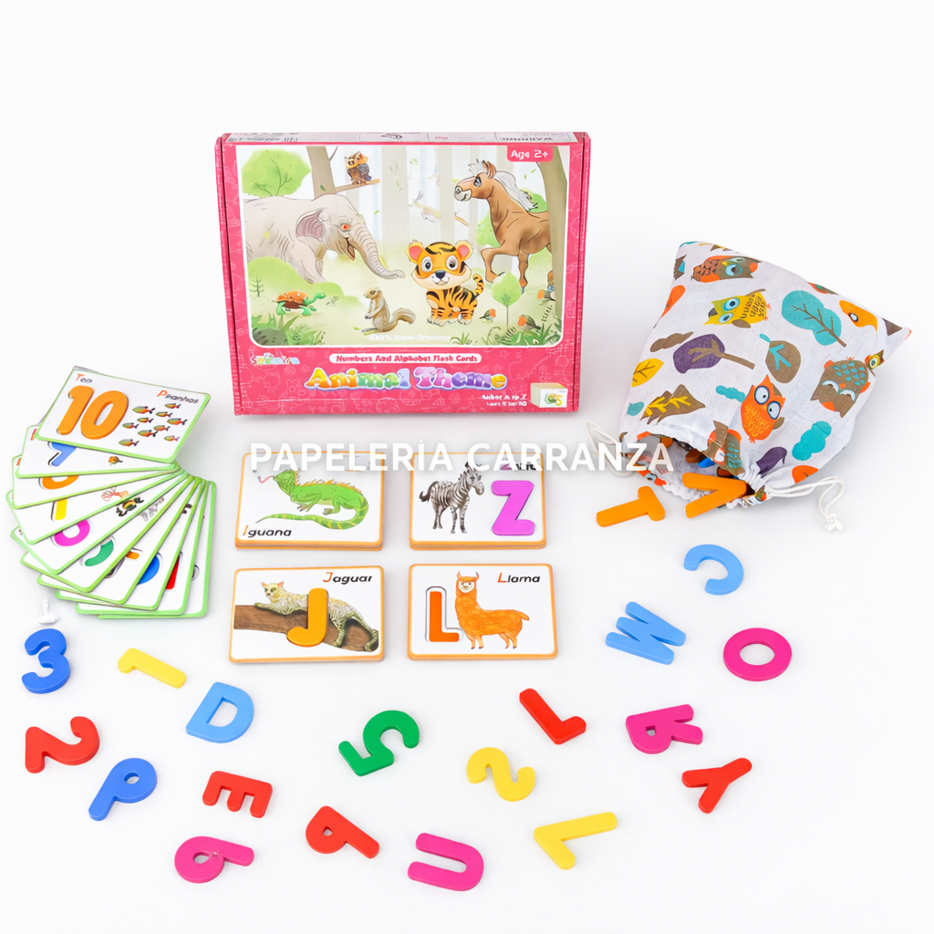 Set Didácticos de Madera *Animales + Letras + Numeros* Shemira