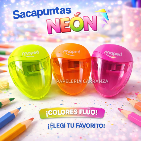 Sacapunta MAPED Con Deposito " IGLOO NEÓN Simple "