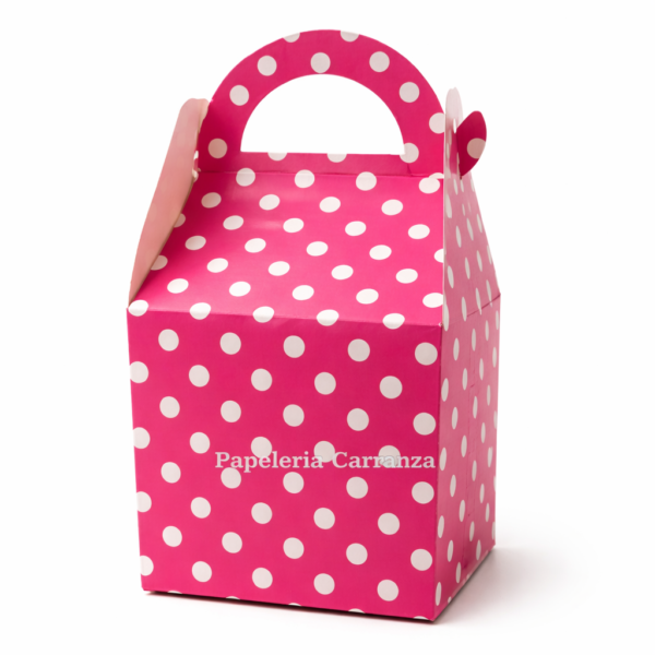 CAJAS DE REGALO " Lunares Rosa " Blíster x 6 unidades (Tamaño 21 x 10)