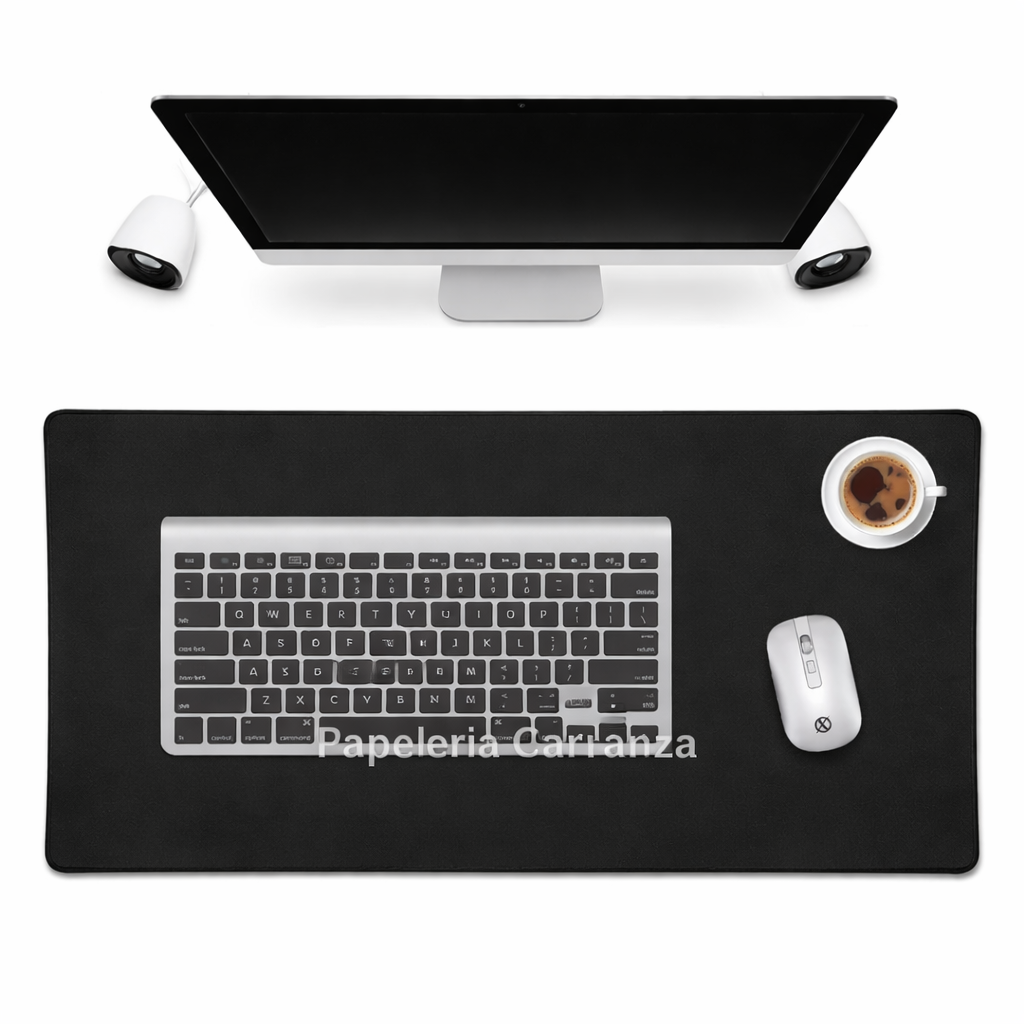 PAD PARA MOUSE ** NEGRO LISO **  PARA MOUSE Y TECLADO GRANDE ANTIDESLIZANTE XXL