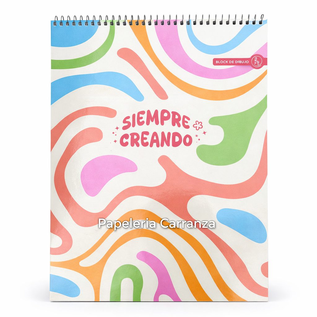 BLOCK DE DIBUJO C/ ESPIRAL A4 ” CREANDO ” 120 GR RY DESIGN