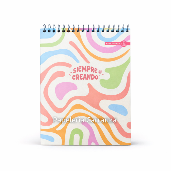 BLOCK DE DIBUJO C/ ESPIRAL A5 ” CREANDO ” 120 GR RY DESIGN (Chico)