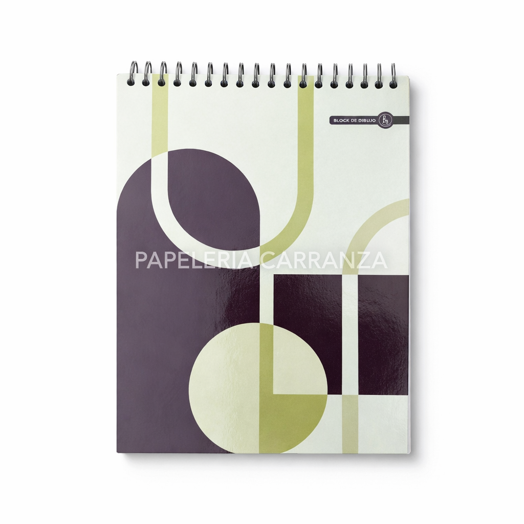 BLOCK DE DIBUJO C/ ESPIRAL A5 ” FORMAS ” 120 GR RY DESIGN (Chico)