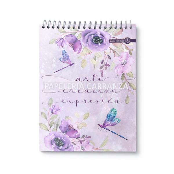 BLOCK DE DIBUJO C/ ESPIRAL A5 ” LIBELULA ” 120 GR RY DESIGN (Chico)