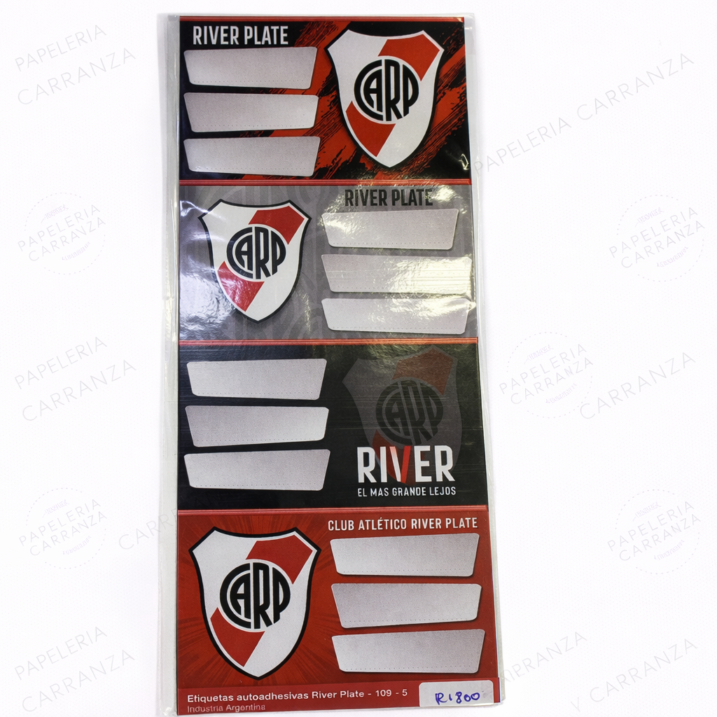 ROTULOS ESCOLARES * RIVER PLATE * ETIQUETAS X 16 UNIDADES