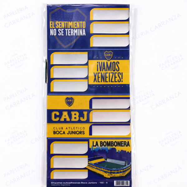 ROTULOS ESCOLARES * BOCA JUNIORS * ETIQUETAS X 16 UNIDADES