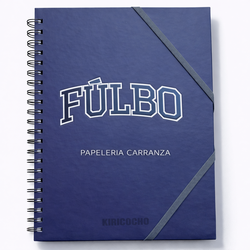 CUADERNOS UNIVERSITARIO C/ ESPIRAL 28 X 20 RAYADO ” FULBO AZUL ” A4 RY DESIGN