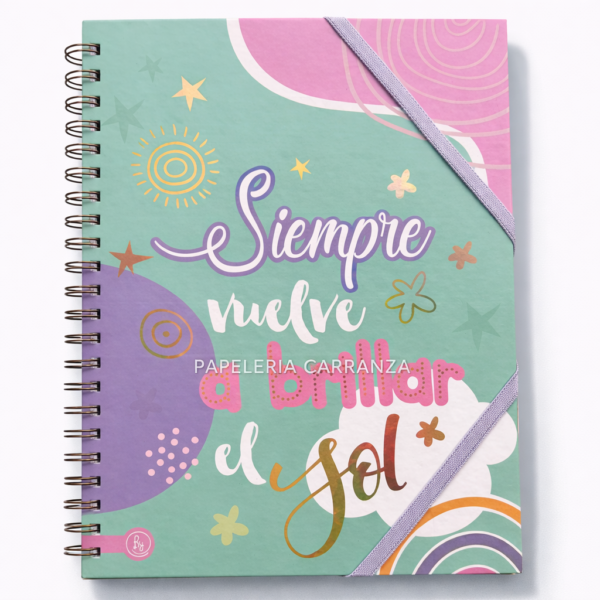 CUADERNOS UNIVERSITARIO C/ ESPIRAL 28 X 20 RAYADO ” SUN ” A4 RY DESIGN