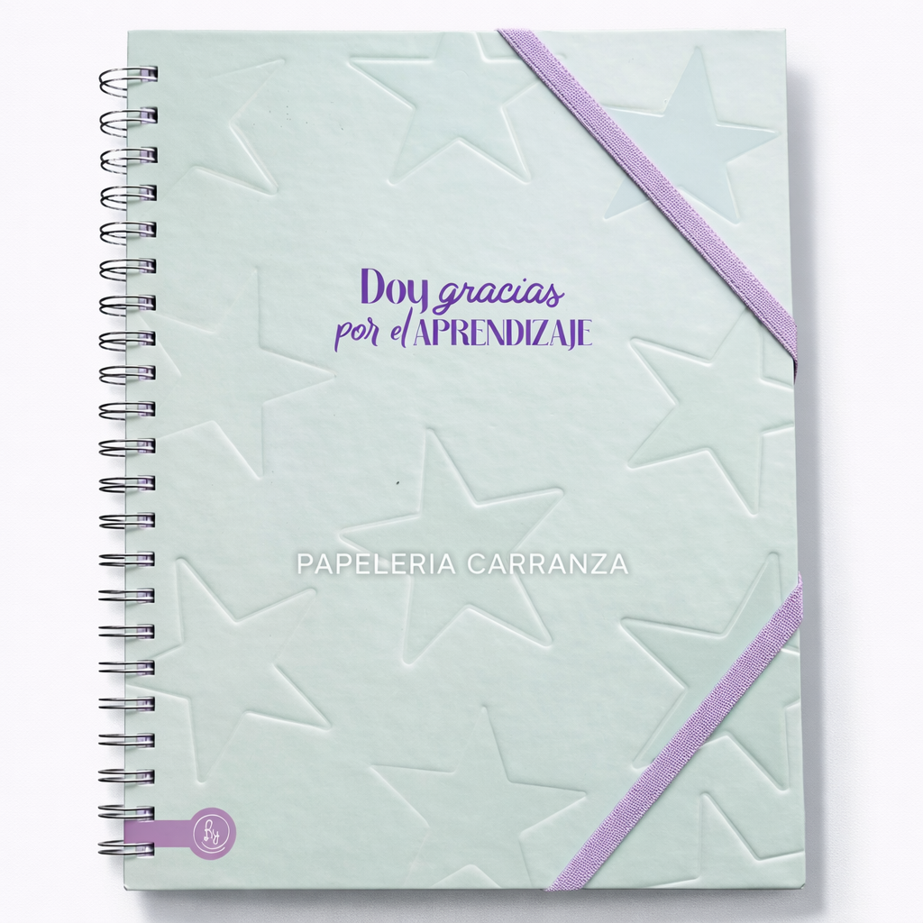 CUADERNOS UNIVERSITARIO C/ ESPIRAL 28 X 20 RAYADO ” GRACIAS ” A4 RY DESIGN (Con 3 Colores de hoja para separar por materia)