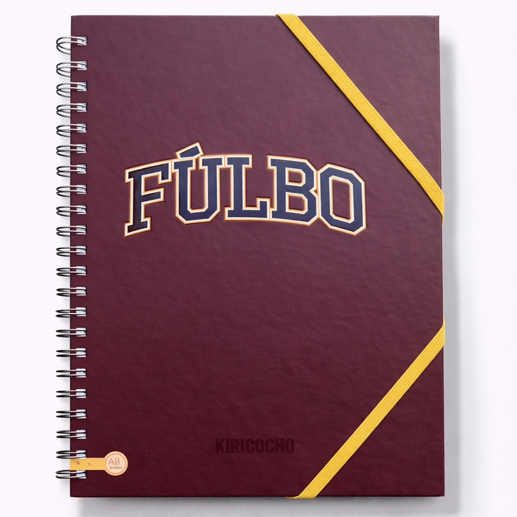 CUADERNOS UNIVERSITARIO C/ ESPIRAL 28 X 20 RAYADO ” FULBO BORDÓ ” A4 RY DESIGN