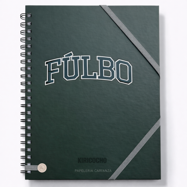 CUADERNOS UNIVERSITARIO C/ ESPIRAL 28 X 20 RAYADO ” FULBO VERDE ” A4 RY DESIGN