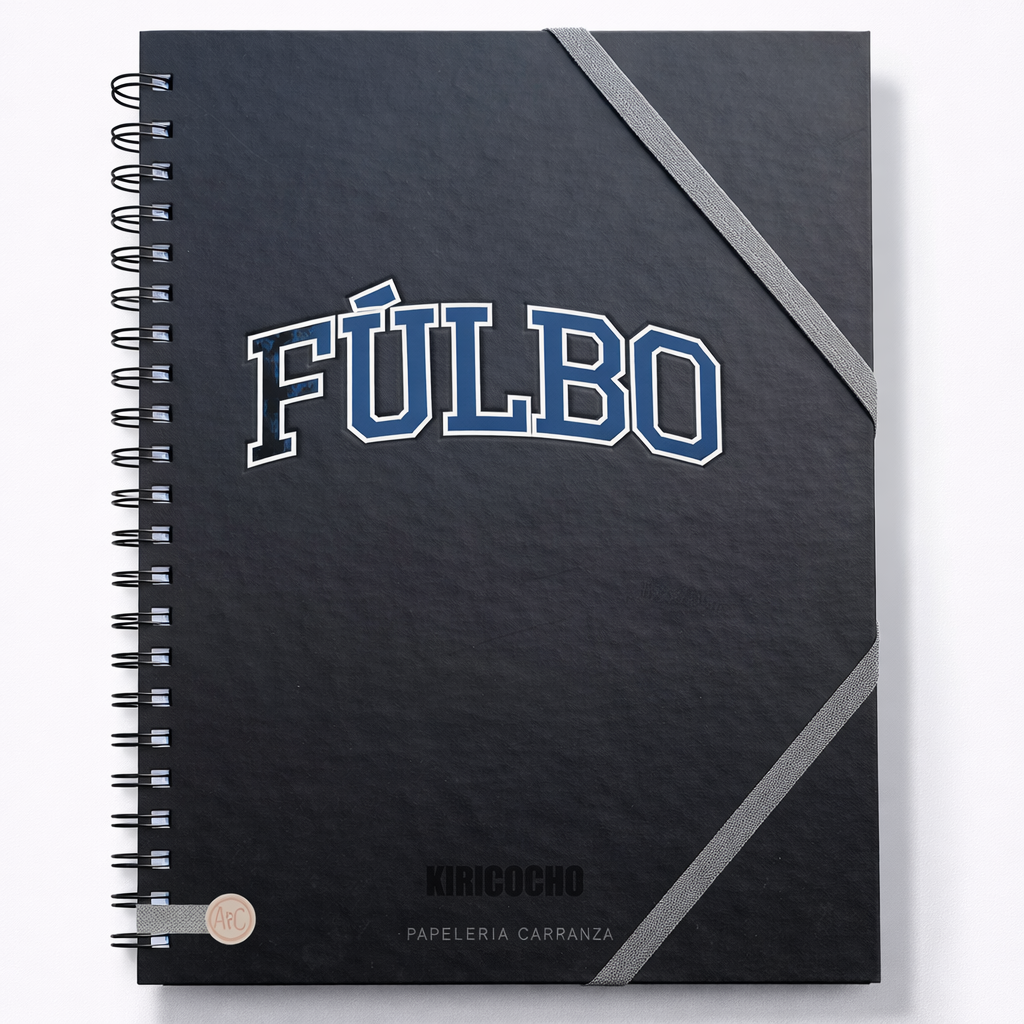CUADERNOS UNIVERSITARIO C/ ESPIRAL 28 X 20 RAYADO ” FULBO NEGRO ” A4 RY DESIGN