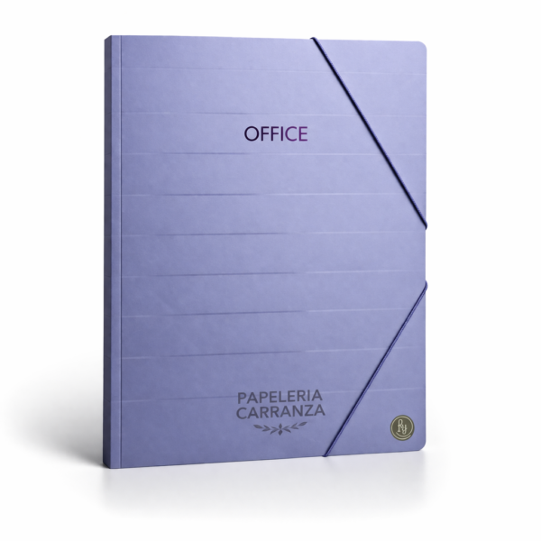 CARPETA 3 SOLAPAS RY * OFFICE LILA * C/ ELASTICO TAMAÑO OFICIO