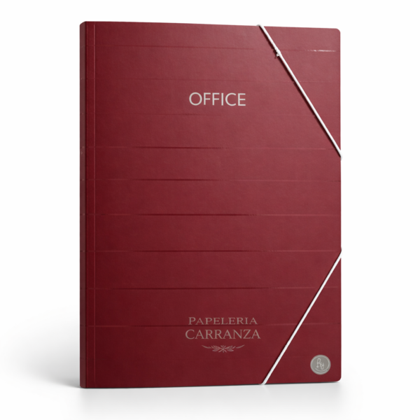 CARPETA 3 SOLAPAS RY * OFFICE BORDÓ * C/ ELASTICO TAMAÑO OFICIO