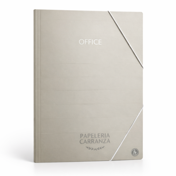 CARPETA 3 SOLAPAS RY * OFFICE GRIS * C/ ELASTICO TAMAÑO OFICIO