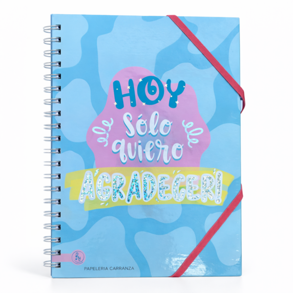 CUADERNOS UNIVERSITARIO C/ ESPIRAL 28 X 20 CUADRICULADO ” AGRADECER ” A4 RY DESIGN