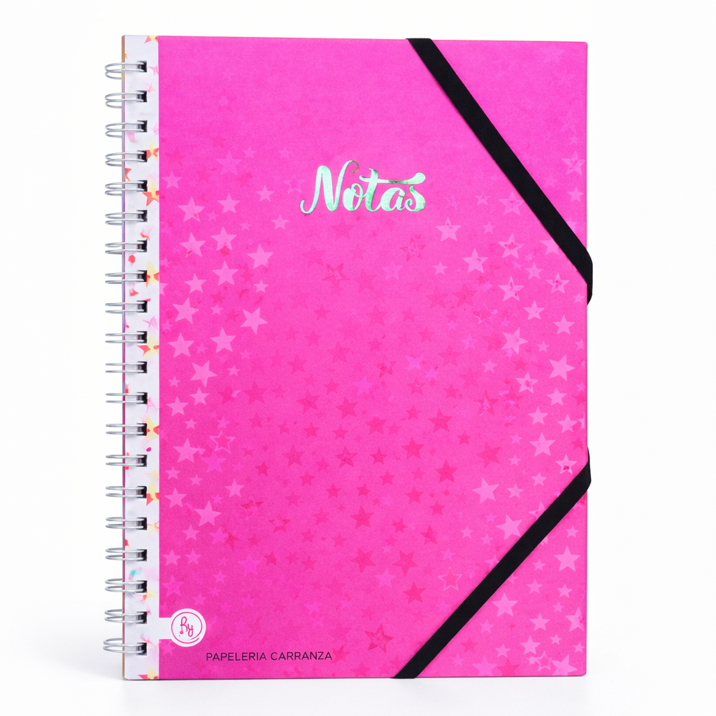 CUADERNOS UNIVERSITARIO C/ ESPIRAL 28 X 20 CUADRICULADO” NOTES FUCSIA ” A4 RY DESIGN