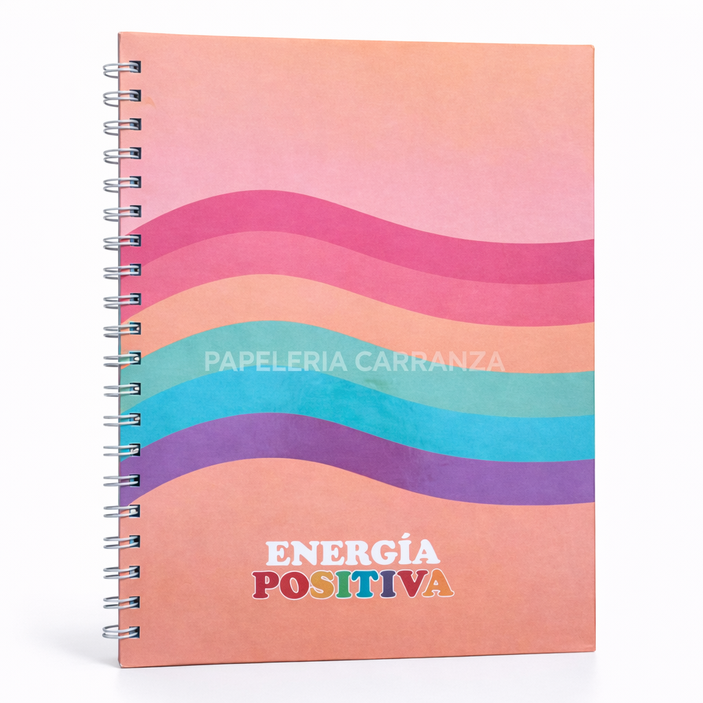 CUADERNOS UNIVERSITARIO C/ ESPIRAL 28 X 20 ” ENERGIA POSITIVA ” A4 RAYADO