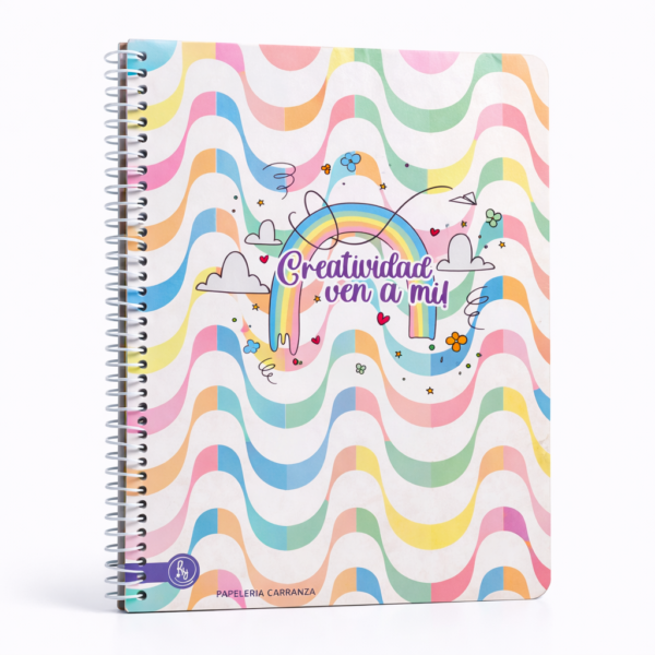 CUADERNILLO C/ ESPIRAL SEMI RIGIDO A4 RY " CREATIVIDAD PASTEL " 80 HOJAS