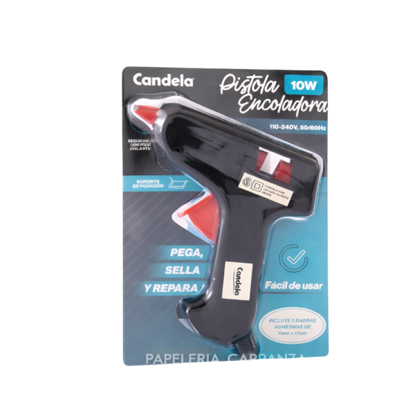 Pistola Encoladora " CANDELA " Chica 10 W Con Pico Aislado + 2 BARRAS
