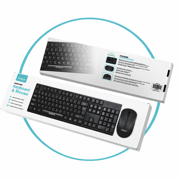 Combo Inalámbrico XAEA "NEGRO" ( Teclado + Mouse )