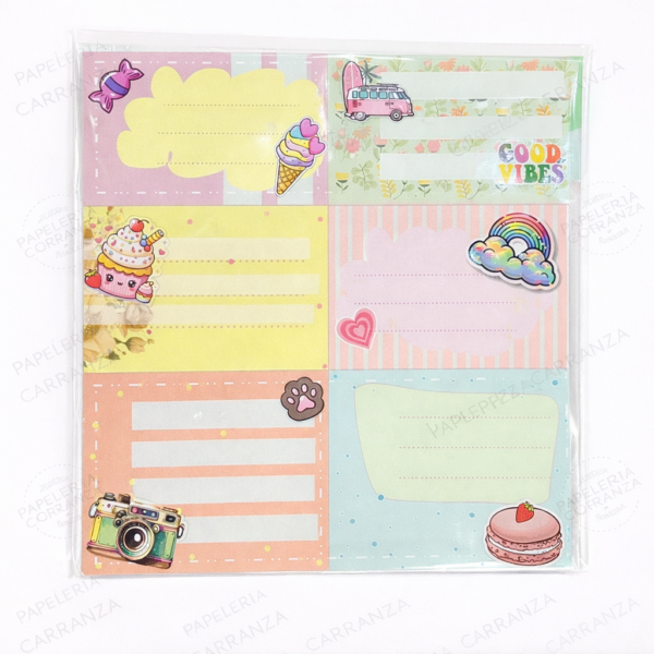 ROTULOS ESCOLARES * CANDY * ETIQUETAS X 16 UNIDADES