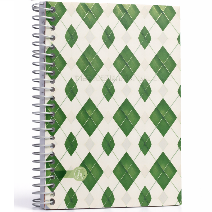 Libretas c/ espiral Ry Design VERDE Num 60 (De Bolsillo) ** CON INDICE ** Rayadas 40 Hojas