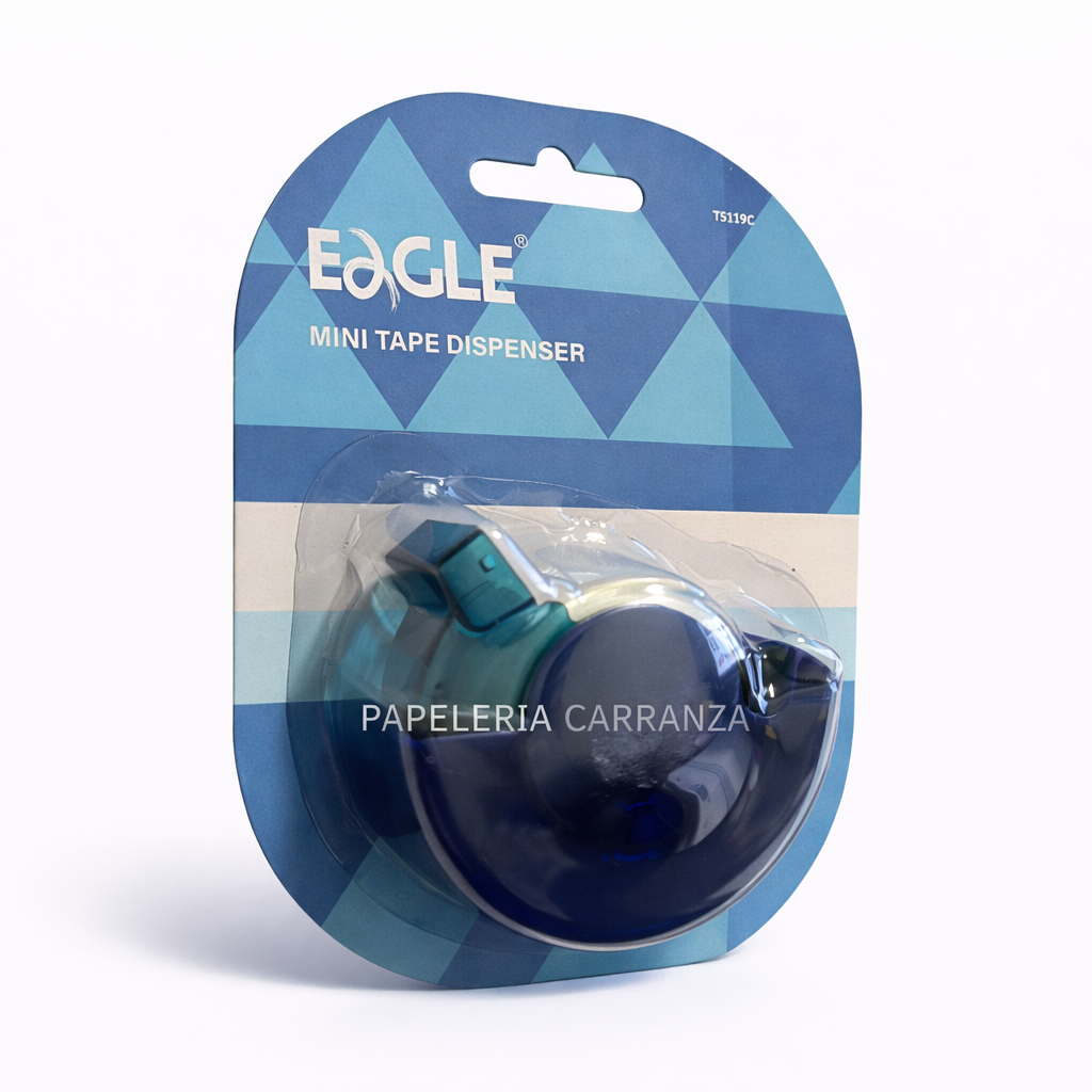 Porta Rollo Cinta Adhesiva EAGLE - INCLUYE CINTA DE 18 x 30 MTS - PORTATIL *CON PROTECTOR*