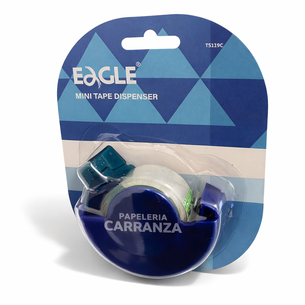 Porta Rollo Cinta Adhesiva EAGLE - INCLUYE CINTA DE 18 x 30 MTS - PORTATIL *CON PROTECTOR*