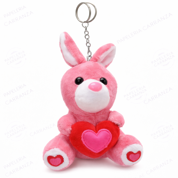 Llaveros * Conejito Rosa de Peluche *